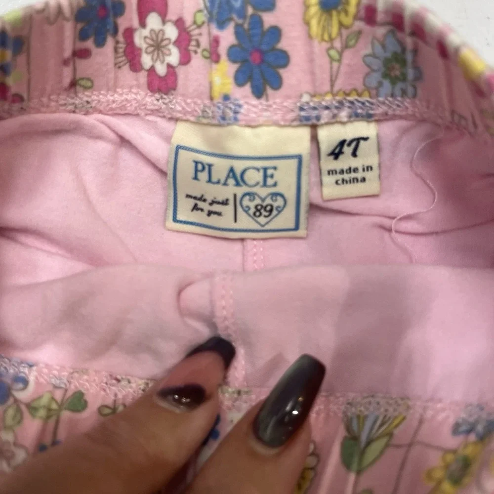 The Childrens Place Skirt Set 4T Pink Tiered Cordury Maxi Floral Midi Ruffle